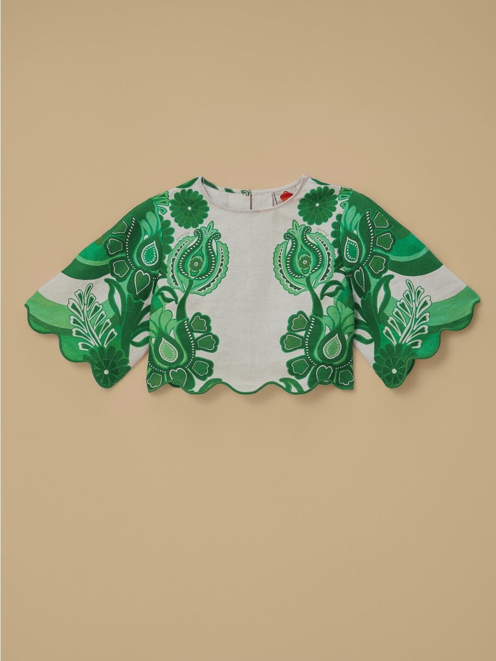 NWT Farm Rio Color Festival Green Blouse Size XS - Picture 1 of 8
